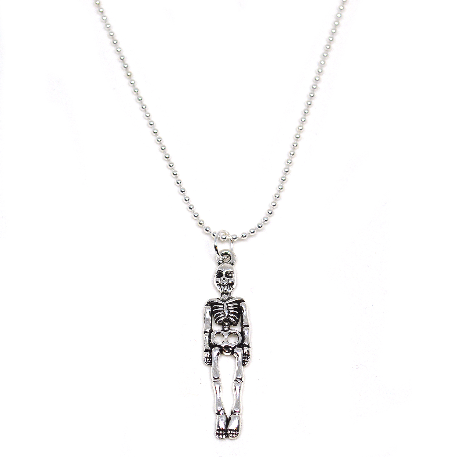 skeleton jewelry silver necklace