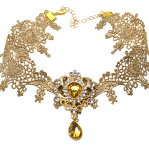 Victorian gold lace Gothic choker